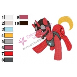 My Little Pony Stark Embroidery Design